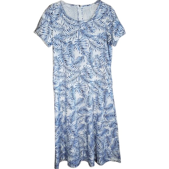 Handmade Dresses & Skirts - Novelty Print Maxi Dress Fern Leaf Homemade Unique Modest ESTIMATED SIZE M
